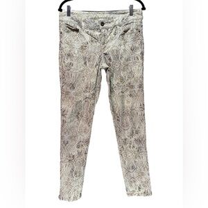 Cache Vintage Y2K Paisley Tapestry Pants Boho Embroidered Jacquard size 10